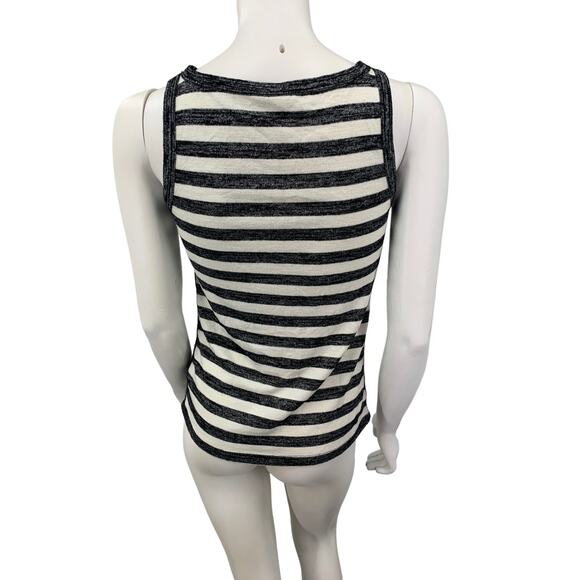 Gap gray white stripes sleeveless knit top XS - Picture 3 of 5